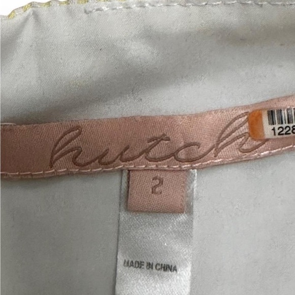 HUTCH Seersucker Jumpsuit Wide Leg Yellow White Pinstripe Savannah Size 2 ($280) - Picture 3 of 7